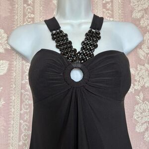 C. Graffitti Women's Black Halter Dress